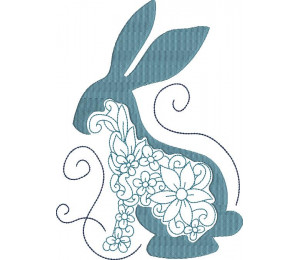 Stickdatei - Blumiger Osterhase 6